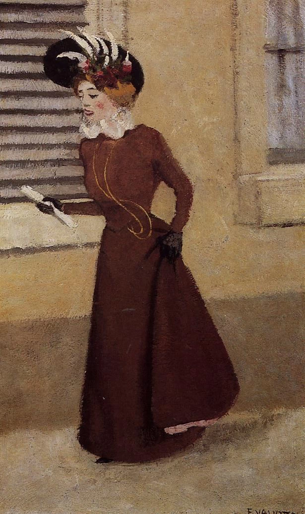 Félix Vallotton - 280, Donna con cappello piumato